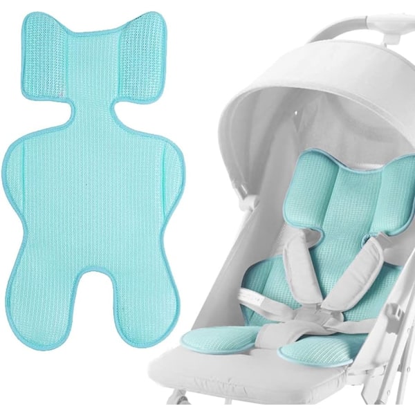 Universell barnvagnsinsats sommar 3D Air Mesh Cool Seat Pad Mat för barnvagn, barnstol
