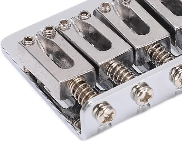 Gitarbro Justerbar Elektrisk Gitar Halestykke Erstatningsdeler Hardtail Bromontering (sølv) silver