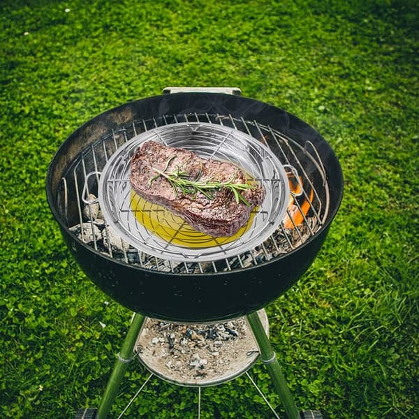 34CM Drypbakke i rustfrit stål Pizza kage non-stick bageform Rund kageform med ører