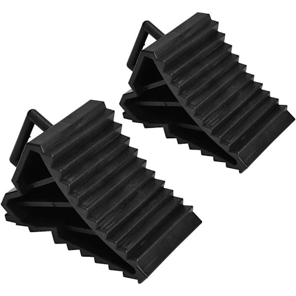 2 st Car Anti-slip Block Tyre Slip Stopper Solid Rubber Safety Wheel Alignment Block