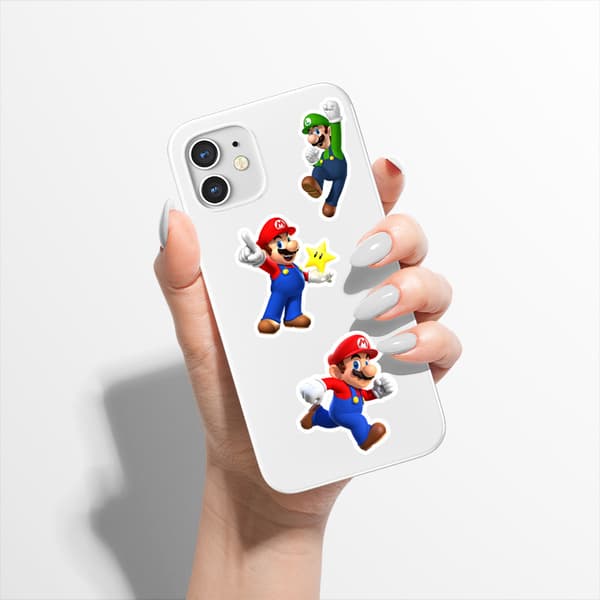 50 tarraa - Super Mario - Sarjakuva - Nintendo Monivärinen