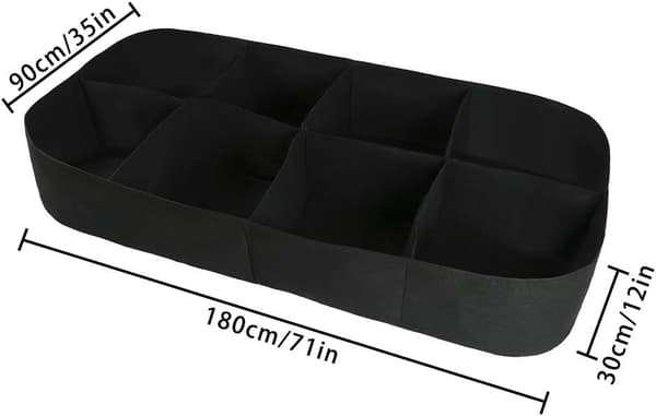 135 Gallon Upphöjd Planteringsbädd, Andningsbar Rektangulär Filt Tygväska
