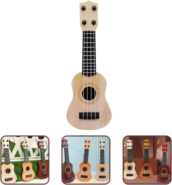 Børns musikinstrumenter Ukulele Model Instrumenter Pædagogisk legetøj (beige)