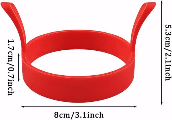 4-pack silikonäggringar, äggringsform non-stick äggkokningsringar värmebeständiga pannkaksringar