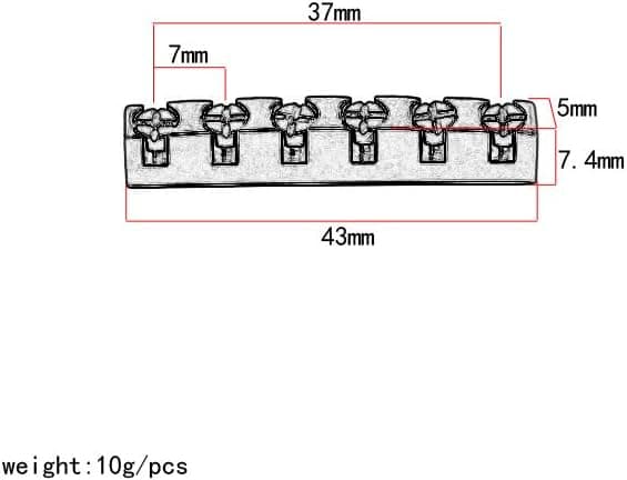 43 mm höjdjusterbar mässingsgitarr mutter för 6-strängad TL ST elbas