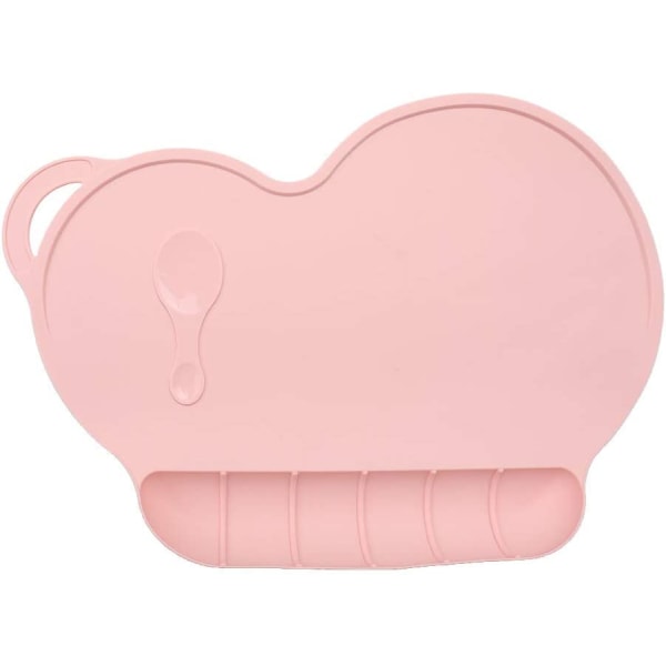 Halkskyddade bordstabletter för barn med silikon och värmebeständiga underlägg (40*27 cm, rosa)