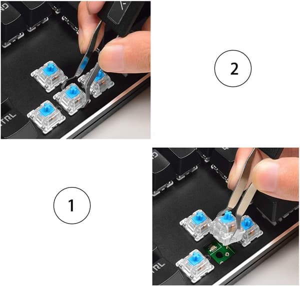 Universal tastatur i rustfrit stål til fjernelse af tastehætter til computertastaturer