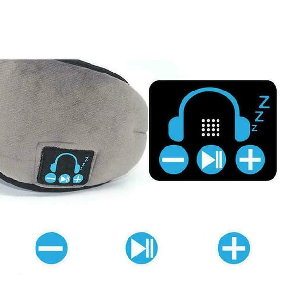 Kreativ bluetooth musik ögonmask sömn ögonbindel black