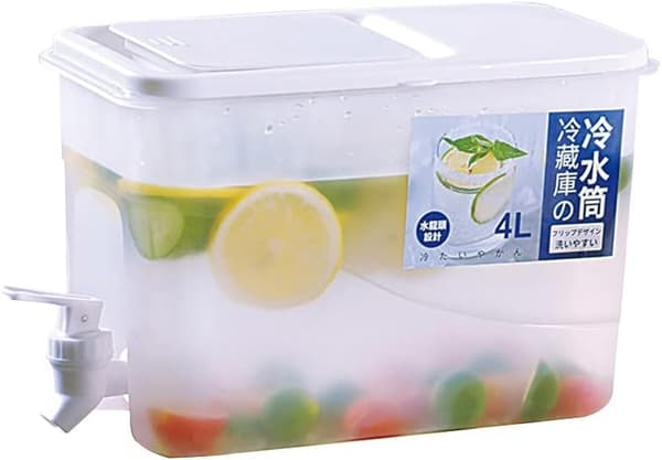 4L Dryckesdispenser Mjölkdispenser Kylskåpsvatten Dispenser Med Kran