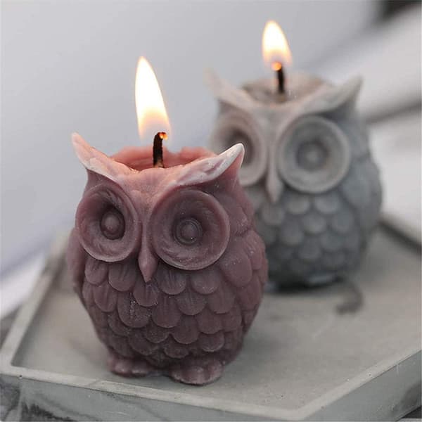 3D Ugle Silikon Stearinlys Såpeform Kakedekorasjon Sugarcraft DIY