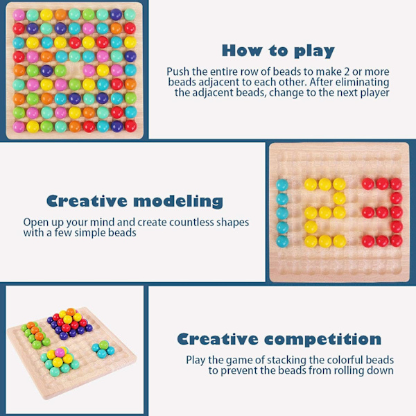 Trä regnbåge boll eliminering spel, Montessori leksak från 2 3 4 år, barn vuxna interaktion pussel set