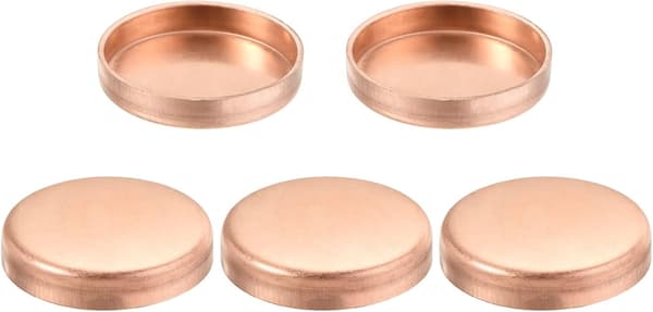 Kopparändlockrörkoppling Svettplugganslutning 32mm(1,26\") ID för vattenrör VVS, 5-pack