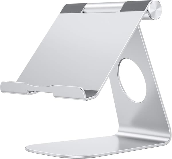 Justerbar tabletstander Sammenklappelig stander Skrivebordsfod i aluminium - Sølv