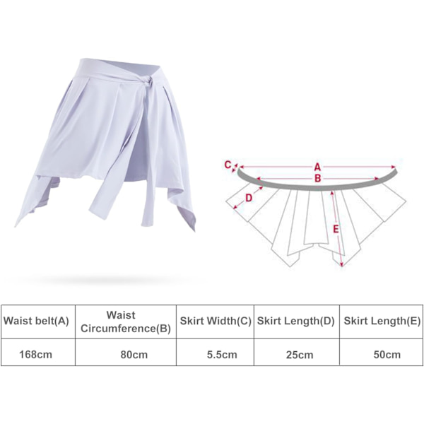 Kvinnor Flickor En Delad Remmar Yoga Balett Tennis Jogging Sport Tie Up Kjolar Cover Up（lila） purple