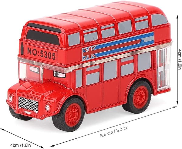 Baby Pull Back Alloy Bus Model Legetøj, Alloy Køretøj Bus Model Høj Simulation Interaktivt Læringslegetøj (Rød) pink