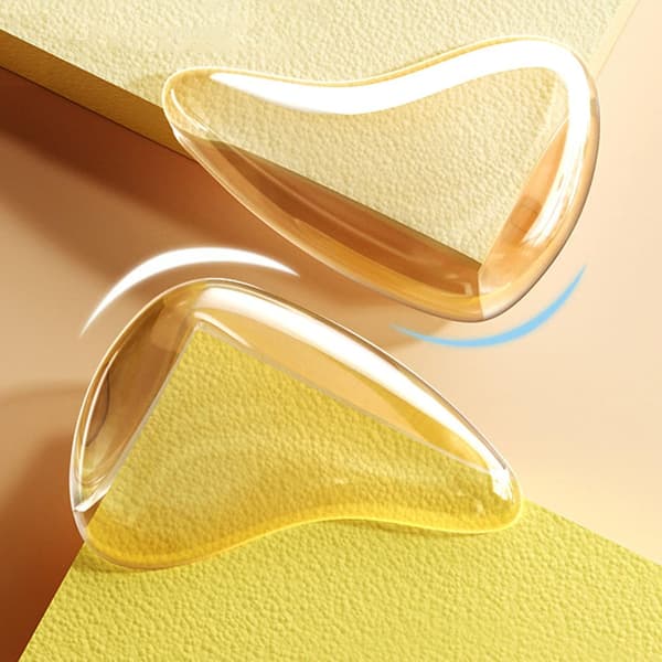 10 st tårformade hörn- och kantskydd, transparenta självhäftande