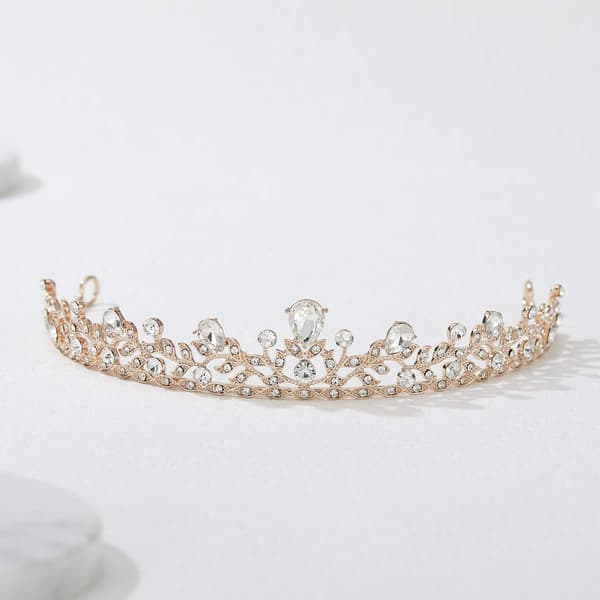 Kristallprinsesskrona Rhinestone Brudkrona Bröllop