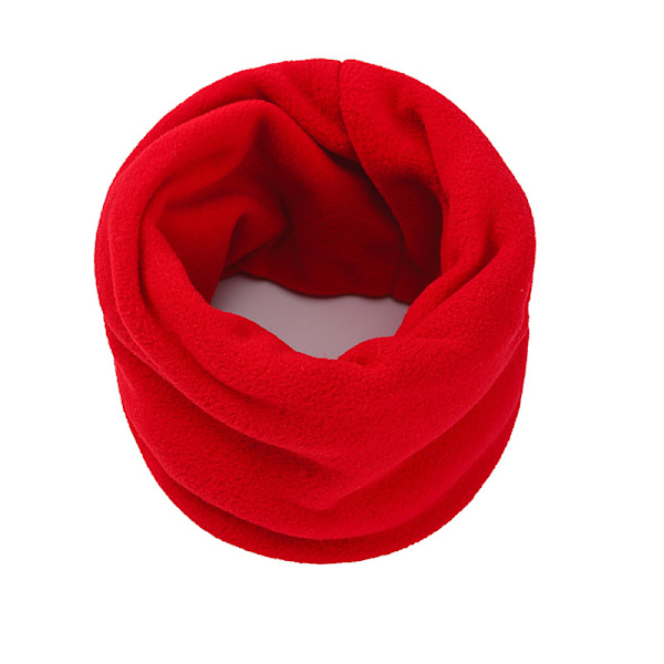 Baby Polar Fleece Mjuk Halsduk Småbarn Halsvärmare Pojkar Flickor Vinter Cirkel Halsdukar (Röd) Red