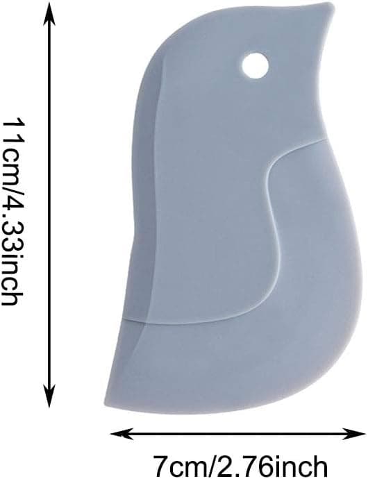 2 stk. pingvinformet bageværktøj blød rengøringsskraber 11x7 cm