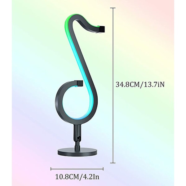 Notmagisk RGB-ljus, stort färgskiftande skrivbordsljus, flerfärgad rumsnattlampa, lämplig för barnrum och vardagsrum