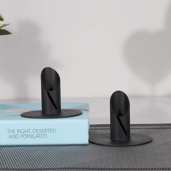 2 metall koniske lysestakeholdere, moderne lysestake, til bryllup, bursdag