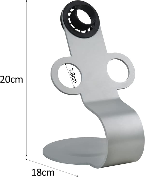 Magnetisk hårfønerholder, stålhårføner, kompatibel, Dyson Organizer Diffuser Dyser, Sølv Silver