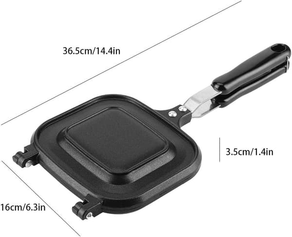 Dobbeltsidet sandwichmaskine, non-stick stegetoaster morgenmadspande til hjemmet