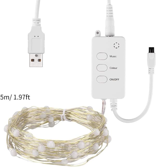LED-slingor, slingor USB WiFi Bluetooth fjärrkontroll