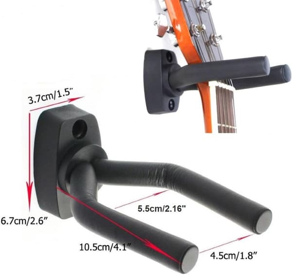 Gitarholder for vegg Ukulelefeste Universal Gitarstativ Pakke med 2