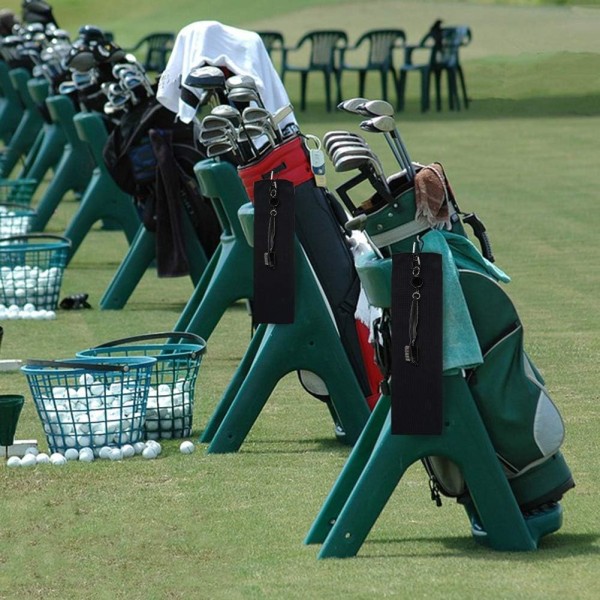 Mikrofiber golfhandduk Hållbar golfborste Verktygssats med karbinhake