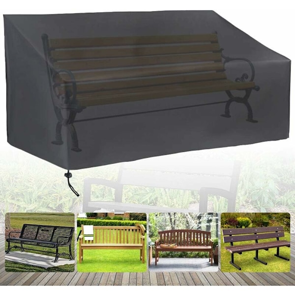 Dammskyddande skyddande överdrag för 210D 2-sits utomhusbänk 134x66x89cm