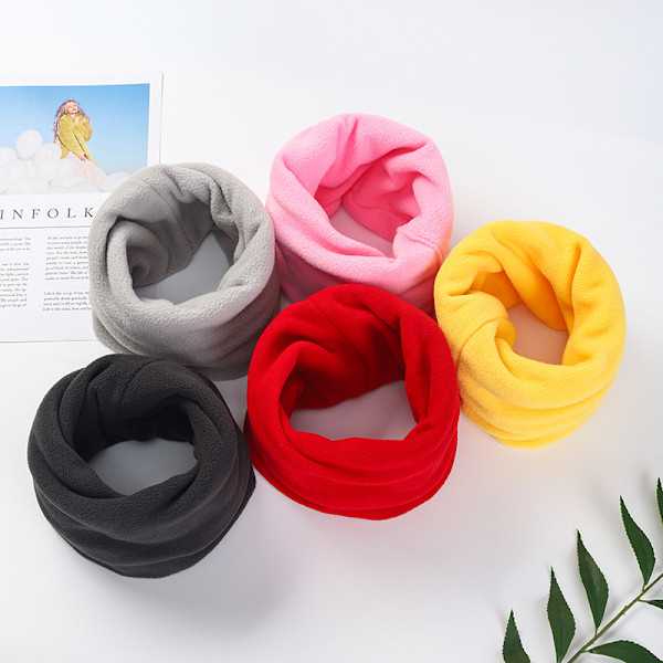 Baby Polar Fleece Mjuk Halsduk Småbarn Halsvärmare Pojkar Flickor Vinter Cirkel Halsdukar （Grå） Grey
