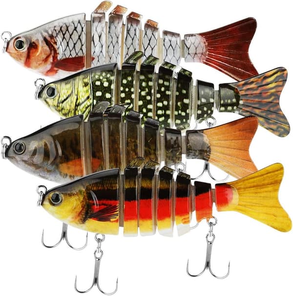 Fiskedrag för bas, multiledade swimbaits långsamt sjunkande hårda drag