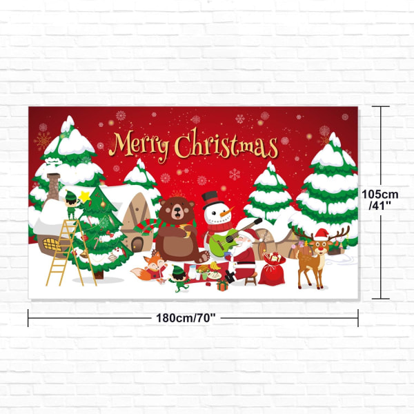 Extra stor julbanner, julskylt, julbakgrundsbilder color 8