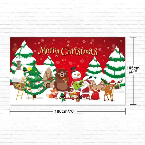 God Jul Banner Ekstra Stor Juleplakat Julebakgrunnsbanner color 2