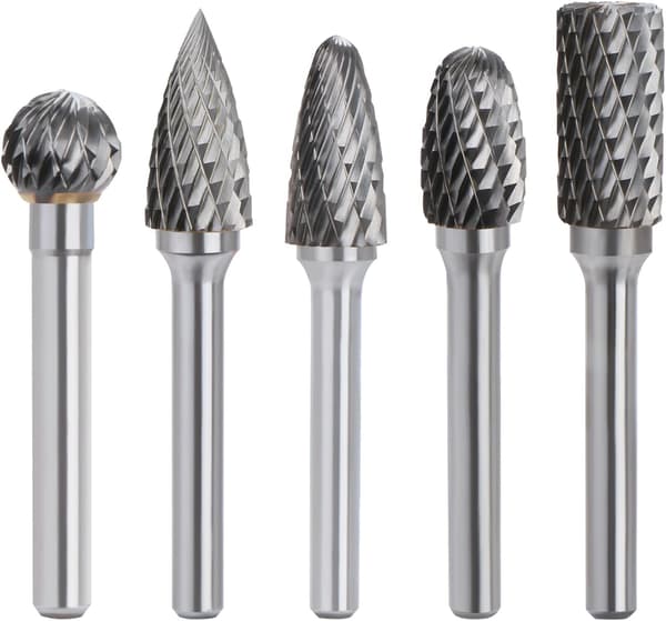 5 stk 12 mm hode wolframkarbid roterende punktbor slipesett 6 mm skaft