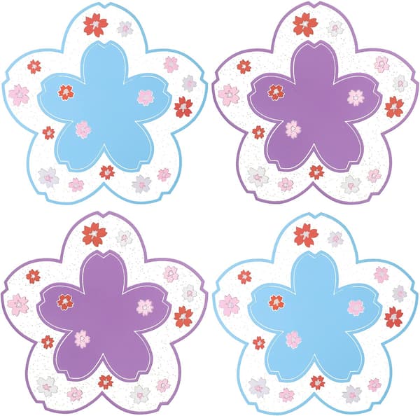 Kirsebærblomst Kopunderlag 4 STK Silikoneunderlag Sakura Underlag Anti-skrid