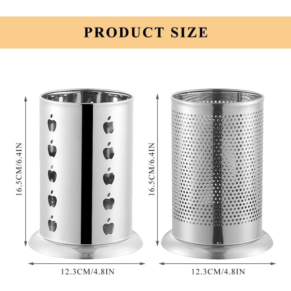 Bestickhållare, 2 st köksredskap behållare bestickhållare rostfritt stål bestick, silver