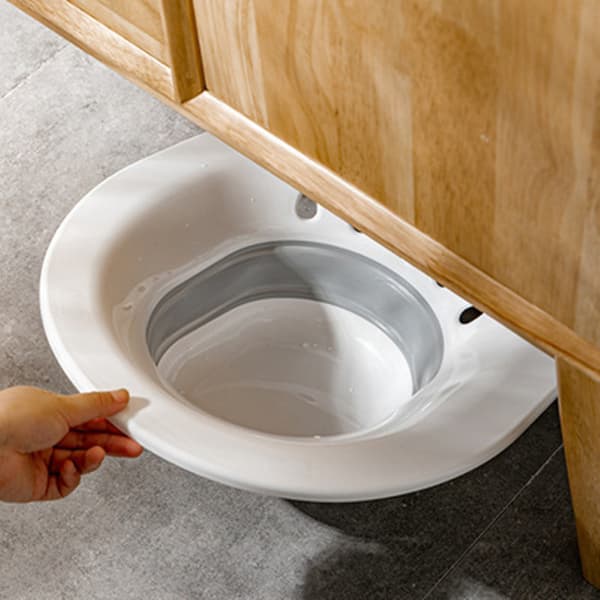 Universell sammenleggbar badebalje for eldre, gravide, hemoroidebehandling, barselpleie (grå)