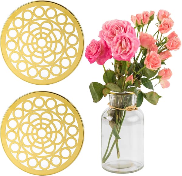 2 stk. metal blomsterarrangørlåg, trådnet i rustfrit stål til blomsterfrøer 12 cm / 4,7 tommer rundt
