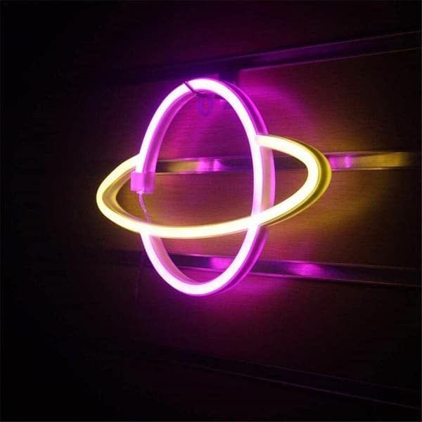 LED-modelllampa för hemmet, neonplanet, eldröd planet hängande, lampor för inomhushem, vardagsrum, sovrum