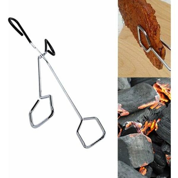 Långt rostfritt stål kök för grill, grillning, bakning, bröd, hem, utomhus 41cm 2 st