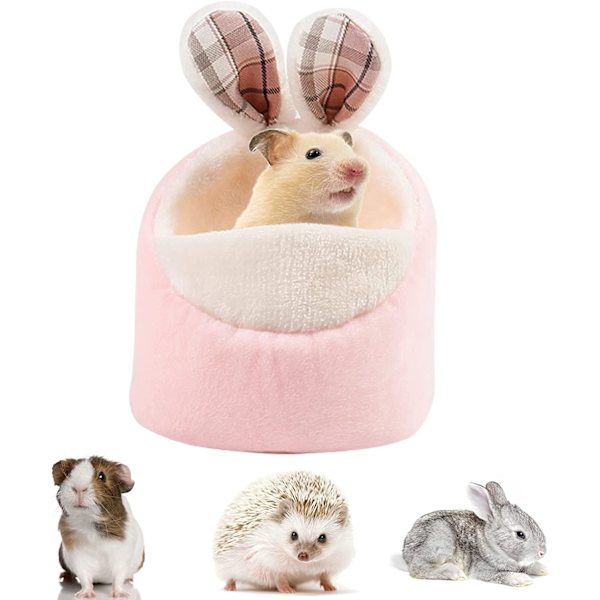 Hamsterhus Mysig Djurhus Grott Sängar Mjuk Säng Smådjur pink