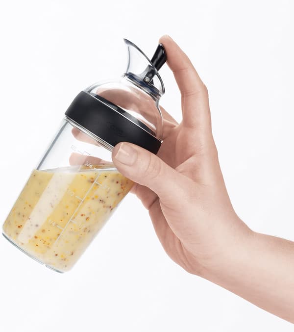 Good Grips Lille Salatdressing Shaker - Grøn+Sort+Hvid, Lille