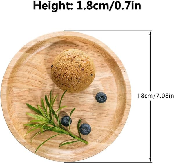 Treplater, 2 stk. serveringsbrett i tre, brødbrett i tre, liten rund treplate (eik)