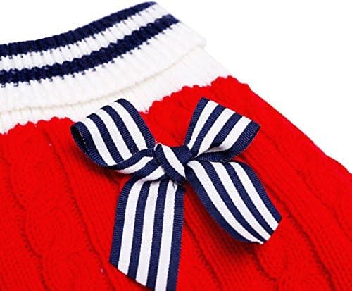 Vinter kæledyr varm striktrøje pullover jakke (rød, M størrelse) 1 stk red