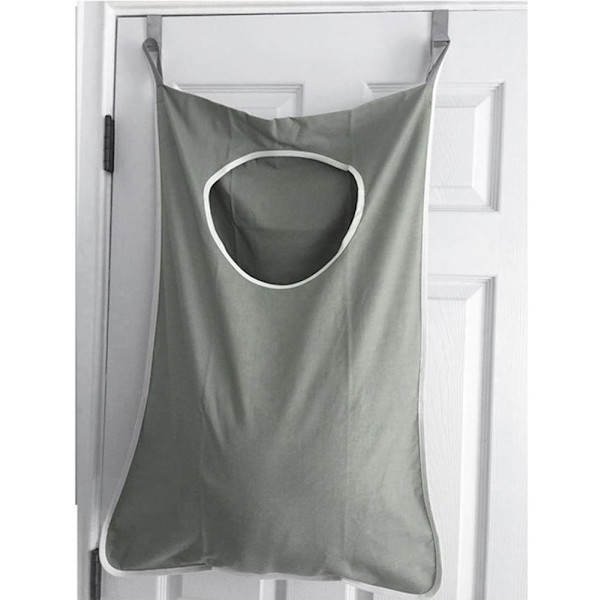 2-pack hängande tvättkorg dörr tvättorganisatör väska (brun) Brown