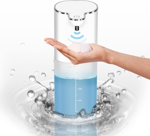 Ophængt automatisk sæbedispenser, 400 ml genopladelig automatisk sæbedispenser, velegnet til badeværelse