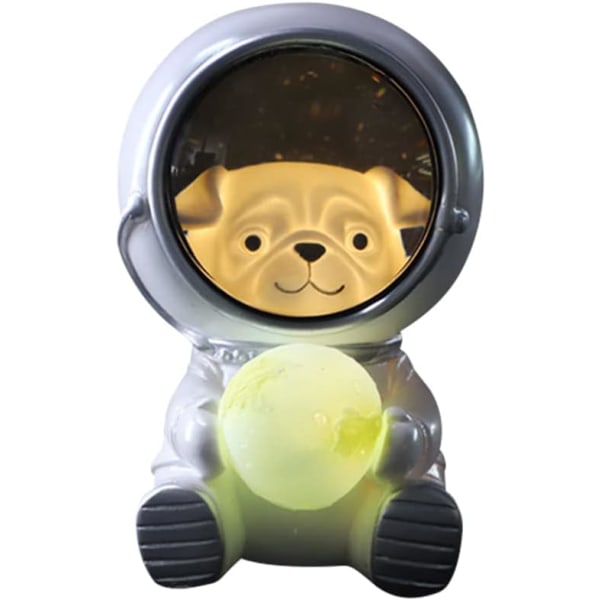 Stjärnhimmel Astronaut Jord Nattljus, LED Nattljus Dekoration Sovrumslampa（Hund） color 2