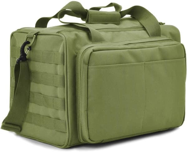 Taktisk skydebane taske, Deluxe pistol skydebane duffel tasker green